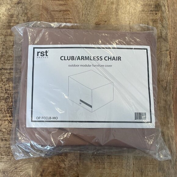 RST Brands 31”x21”x17” Single Club Chair/Armless Outdoor Furniture Cover Brown - Picture 2 of 12